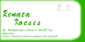 renata kocsis business card